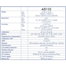 Professionelles tragbares pH-ORP-TEMP-Messgerät AD132