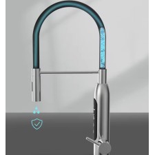 Visoka izvlečna grelna pipa iz nerjavečega jekla, gibljivo izvodilo