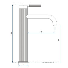 Pipa za umivalnik Argon Brush Copper High 