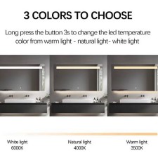 Pravokotno LED ogledalo za kopalnico