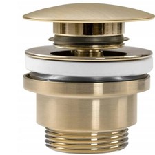 Čep za umivalnik univerzalni click-clack v BRUSHED GOLD barvi