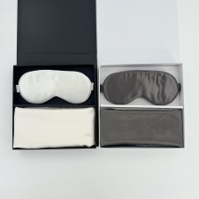 Poročni darilni set svilene prevleke za vzglavnik in maska za oči 