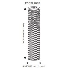Wasserfiltereinsatz Block Kohlefilter Nano Silver, 5 mcr Big Blue 20BB
