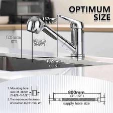 Izvlečna kuhinjska armatura kromirana, nižja