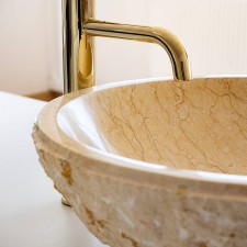 Naturstein Waschbecken Beige Marmor 
