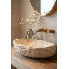 Kamniti umivalnik beige Traventine