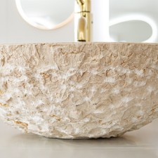 Naturstein Waschbecken Beige Marmor 