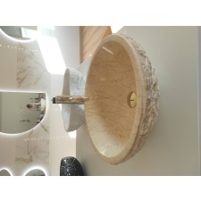 Naturstein Waschbecken Beige Marmor 