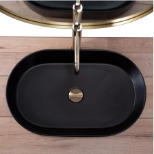 Nadpultni keramični umivalnik Nadia black mat