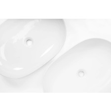 Nadpultni keramični umivalnik Cleo 61 beli mat