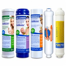 Letni komplet vložkov PurePro: sediment 1 mcr + CTO carbon + GAC KDF + post carbon + alkalni nastavek