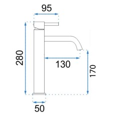 Kopalniška pipa REA LUNGO  ROSE GOLD