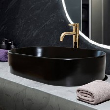 Nadpultni keramični umivalnik Nadia black mat