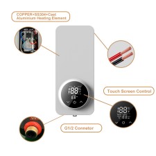 Pretočni grelnik vode MINI SIZE v kompletu s tuš setom 3,5 - 5,5 kW