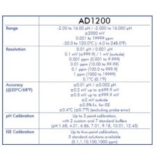 Večnamenski profesionalni več parametrski stacionarni merilnik  AD1200 
