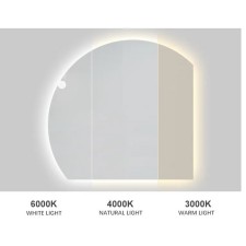 Asimetrično kopalniško LED ogledalo 100 cm