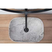 Nadpultni keramični umivalnik Livia stone mat