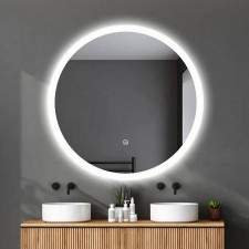 Okroglo kopalniško ogledalo z osvetlitivijo