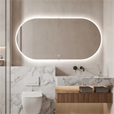 Ovaler LED Badspiegel