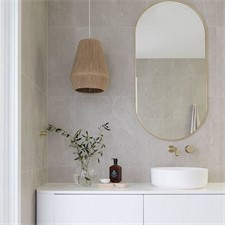 Ovaler LED Badspiegel Gold BigAlmond®