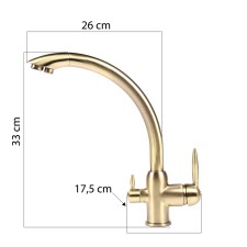 Pipa za filtrirano vodo 3v1 Vintage Gold