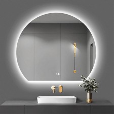 Polkrozno LED ogledalo na senzor