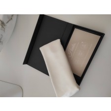 Darilni set svilena prevleka za vzglavnik 50x70 bela ivory