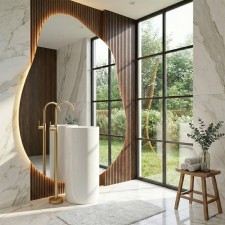 Talna armatura za umivalnik BigAlmond Brush Gold