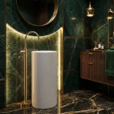 Talna armatura za umivalnik BigAlmond Brush Gold