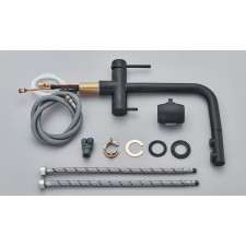 Pipa za filter 3 v 1 črna mat izvlečna