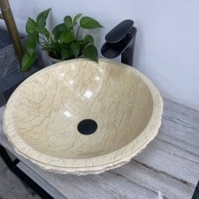 Naturstein Waschbecken Beige Marmor 