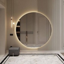 Veliko okroglo LED ogledalo