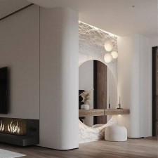 Veliko okroglo LED ogledalo