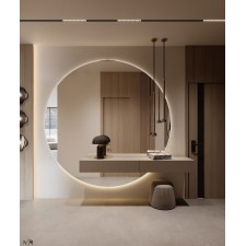 Veliko okroglo LED ogledalo
