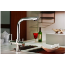 HANA CHROM - Tridelna vodna pipa za komunalno in filtrirano vodo, pipa 3 v 1