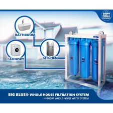 Veliki hišni vodno filter Big Blue® 20BB Aquafilter z UV sterilizacijo vode 12 GPM in magnetnim nevtralizatorjem
