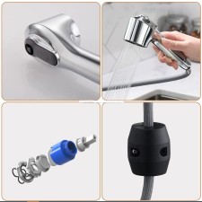 Izvlečna kuhinjska armatura kromirana, nižja