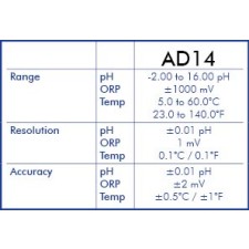 pH/ORP merilec AD14  + tekočina za shranjevanje elektrod 10mL