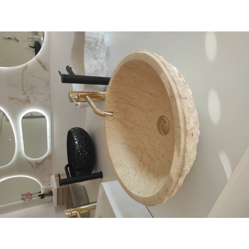 Naturstein Waschbecken Beige Marmor 