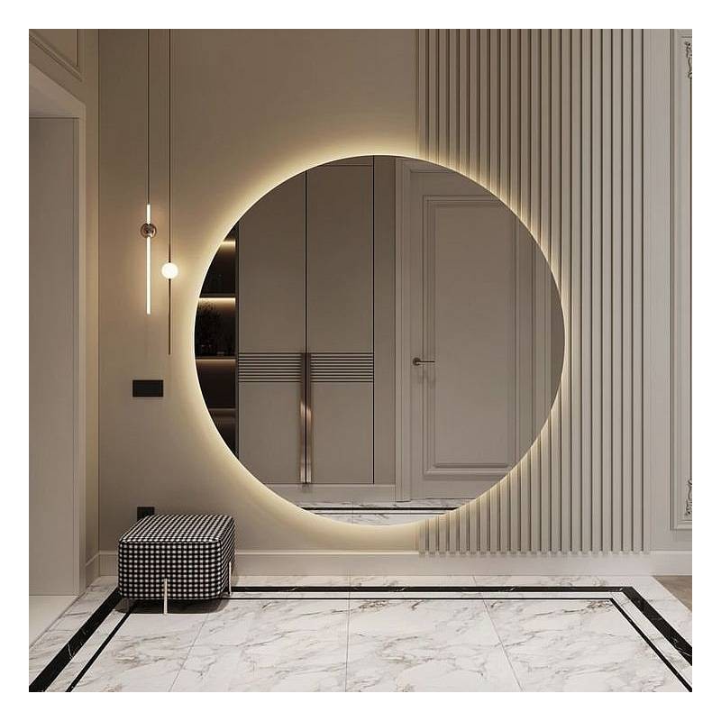 Veliko okroglo LED ogledalo