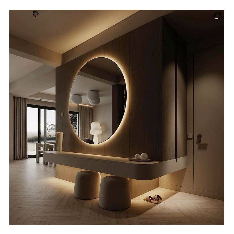 Veliko okroglo LED ogledalo