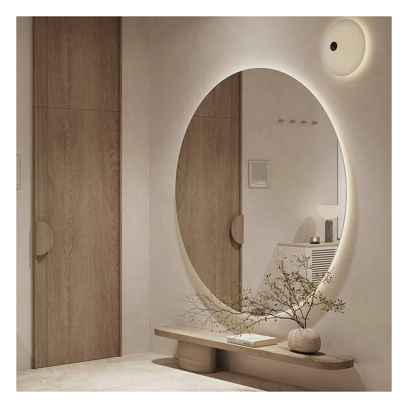 Veliko okroglo LED ogledalo