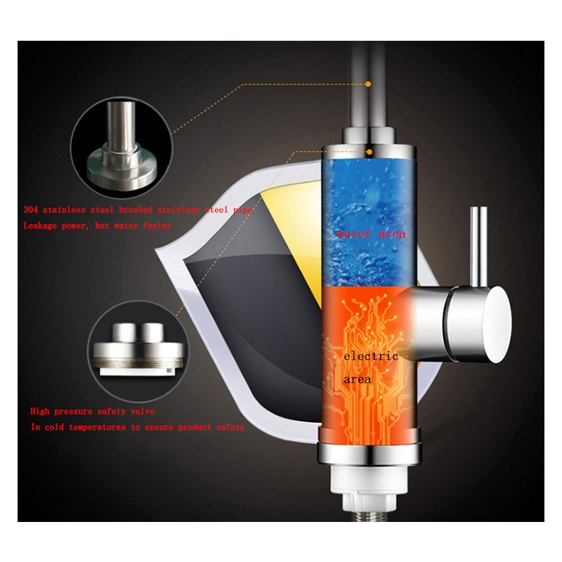 Električna grelna pipa iz nerjavečega jekla z gibljivim izvodilom