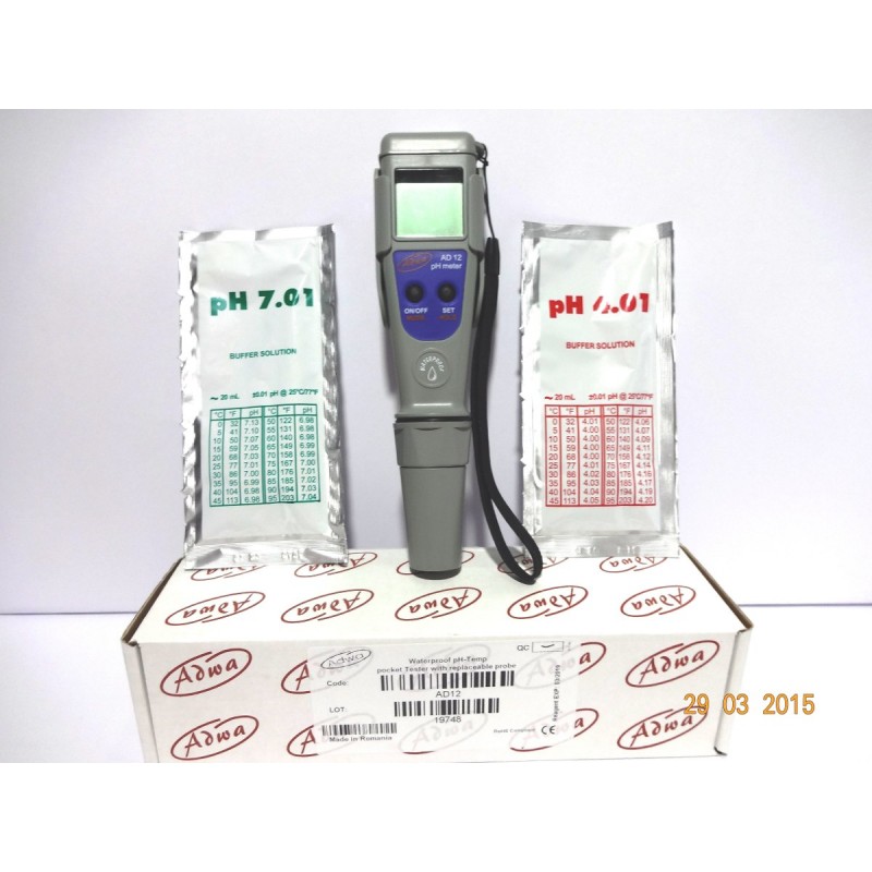 pH meter ADWA AD-12 + tekočina za shranjevanje pH elektrod 10mL