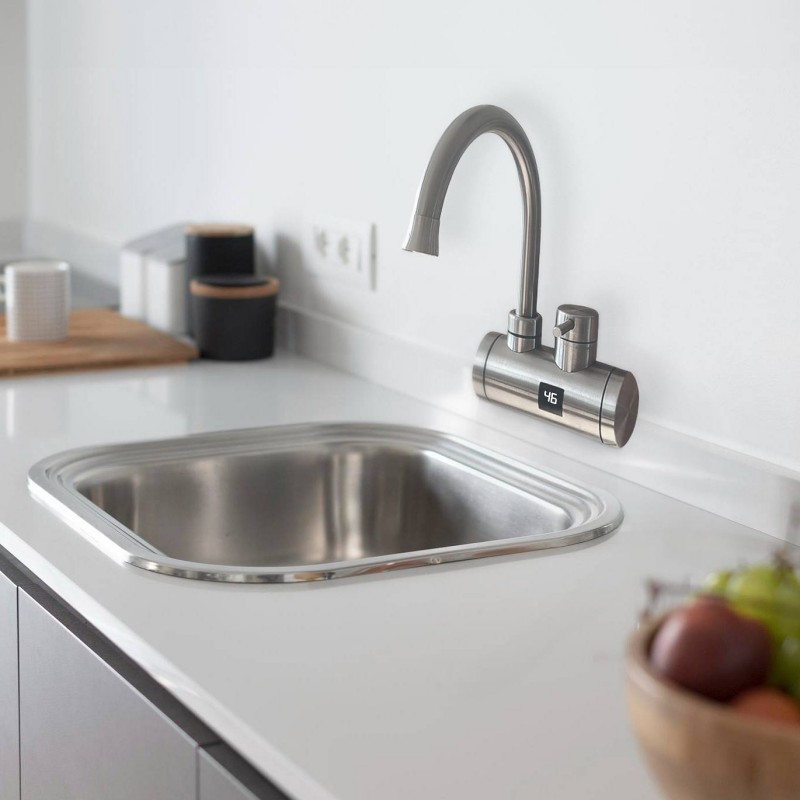 Stenska grelna pipa iz nerjavečega jekla + varnostno zaščitno stikalo