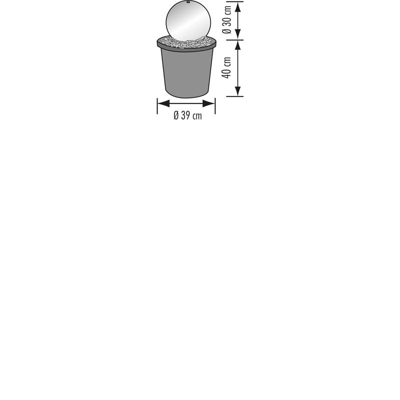 Satz Edelstahl-Gartenbrunnen JADRAN (30, 40, 50 cm)