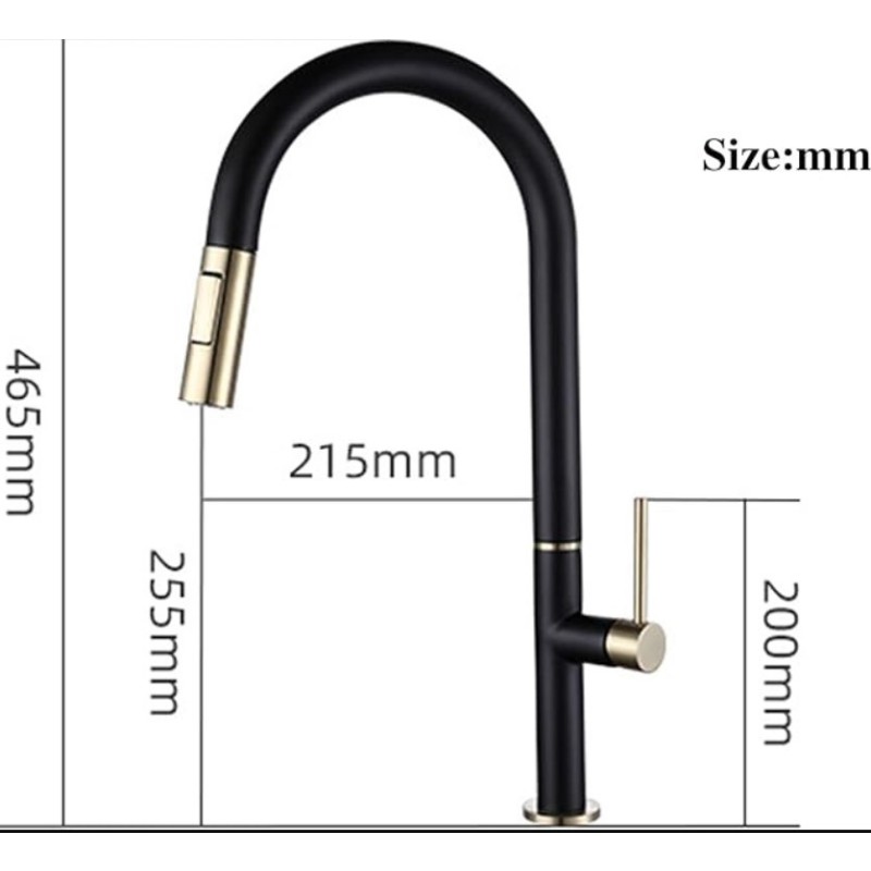 Izvlečna kuhinjska armatura Slim Gold