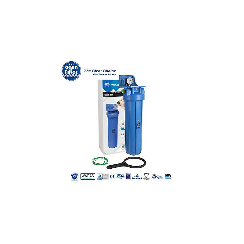 Hauswasserfilter, Big Blue mit Manometer 20