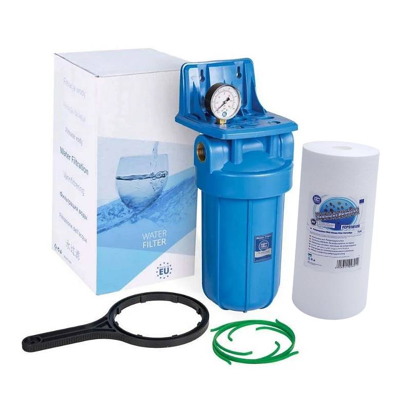 Hišni filter Big Blue® 10BB Aquafilter z manometrom, filtrirni vložek po izbiri