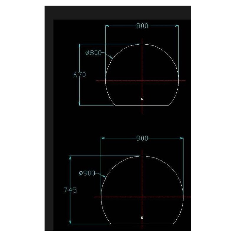 Polkrožno kopalniško LED ogledalo 80 cm / 90 cm